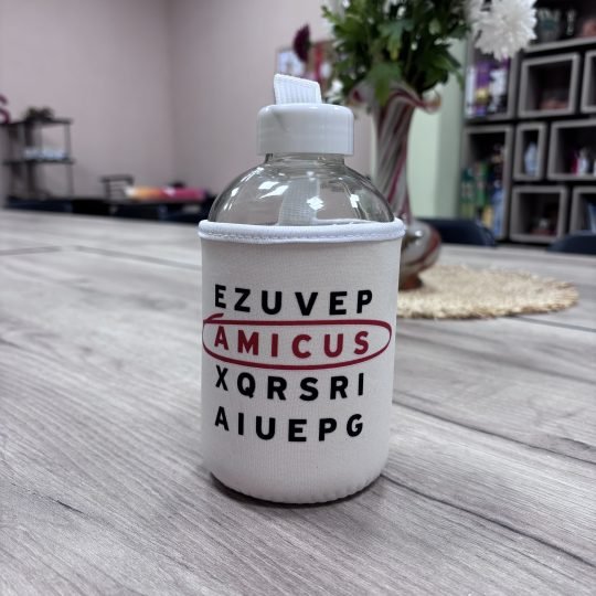 Sticlă 600ml cu husă albă