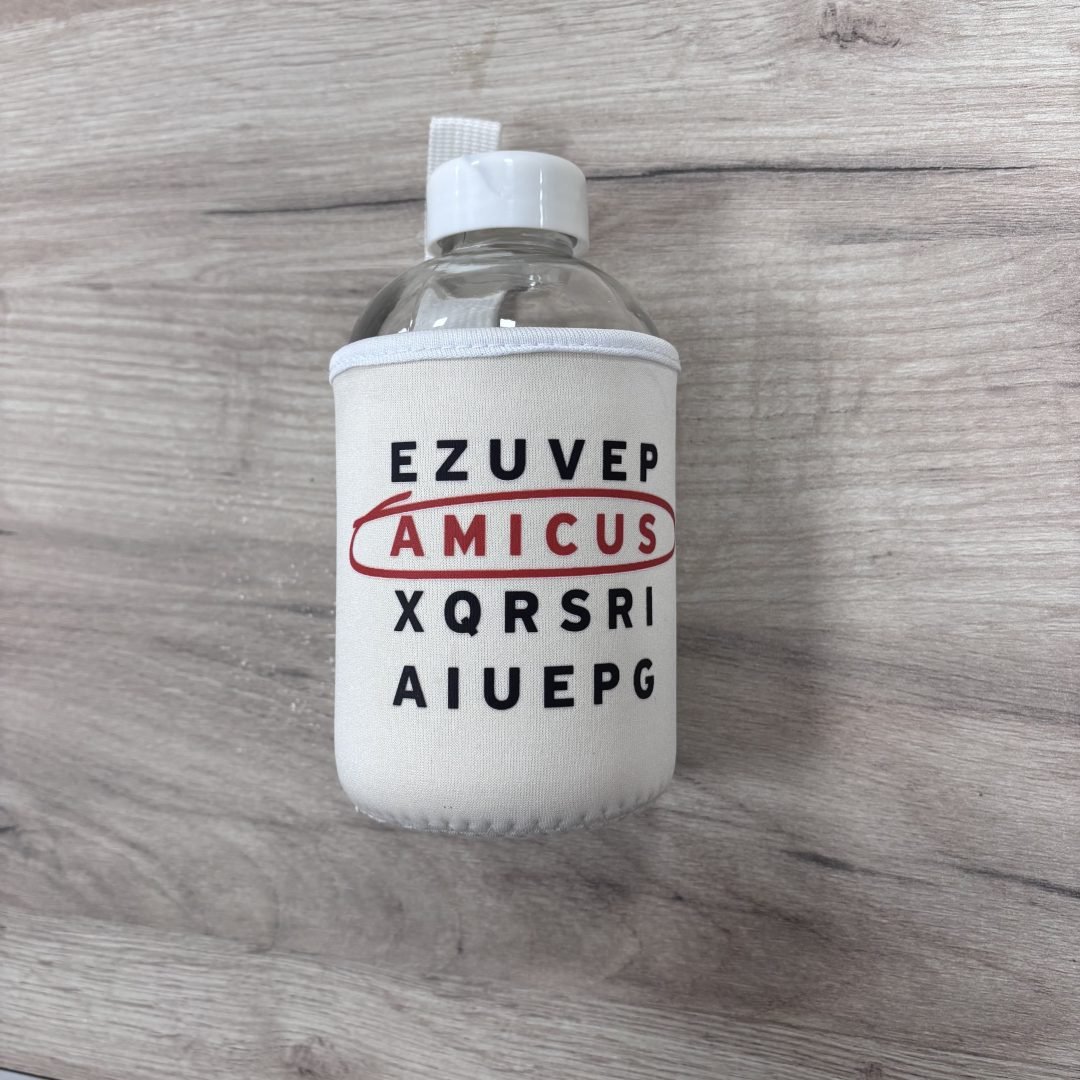 Sticlă 600ml cu husă albă - imagine 2